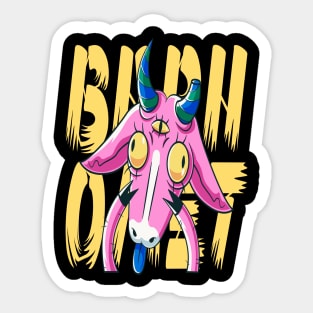 Satanic Cartoon Baphomet Sticker